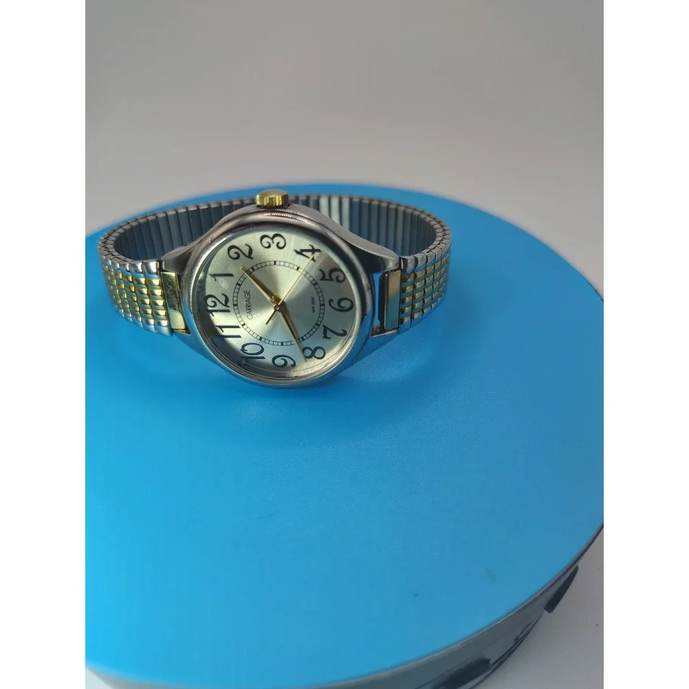 Carriage By Timex‎ Women's Quartz Watch Two Tone Stainless Steel New Battery
